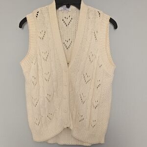 Vintage Made In USA Knit Sleeveless Vest